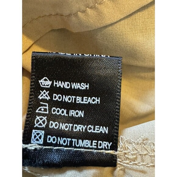 Olivaceous Black Lace Overlay Dress Size Large Scallop Hems Flare 3/4 Sleeves - Picture 5 of 9